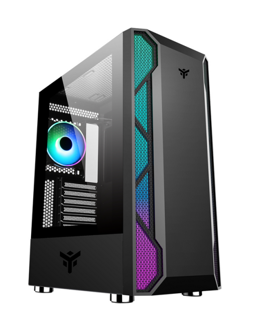 HyperCoreW5: PC Desktop Gaming Sharkoon Slider RGB White - Intel i5 12400F - Asus GTX 1650 4GB GDDR6